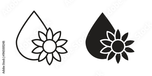 Sunflower oil icon in line design. icon for website design, mobile app, ui