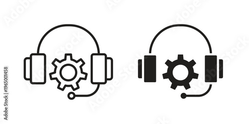 Technical support icon in line design. icon for website design, mobile app, ui