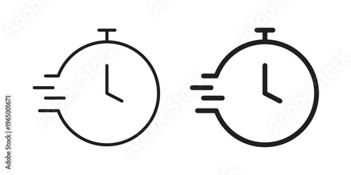 Time fast icon in line design. icon for website design, mobile app, ui