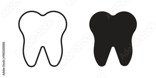 Tooth icon in line design. icon for website design, mobile app, ui