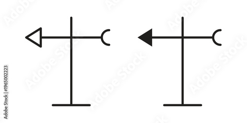 Veleta icon in line design. icon for website design, mobile app, ui