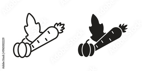 Vegetable icon in line design. icon for website design, mobile app, ui