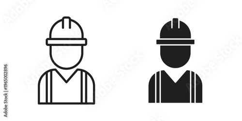 Worker icon in line design. icon for website design, mobile app, ui