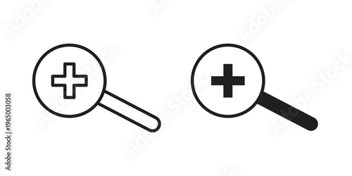 Zoom in icon in line design. icon for website design, mobile app, ui