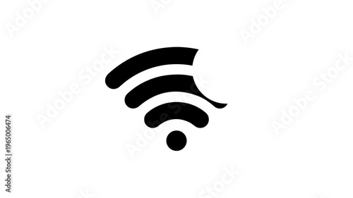 No internet connection icon animation. No Wi-Fi connection motion. No wi-fi internet error signal 4k video footage.