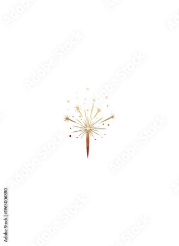 Sparkler against black background illuminated brightly festive celebration concept