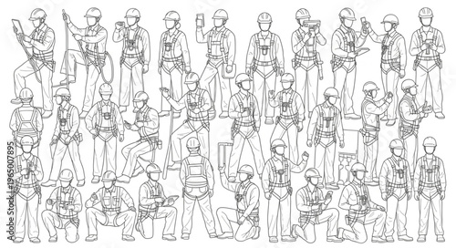 A large group of soldiers standing together in formation.