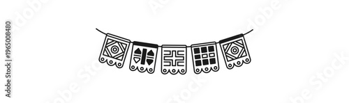 Decorative banners illustration minimalist design abstract geometric ornaments