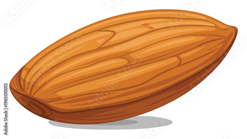 A single nutritious almond seed ready for healthy snacking, baking ingredients, or for culinary food preparation and packaging.