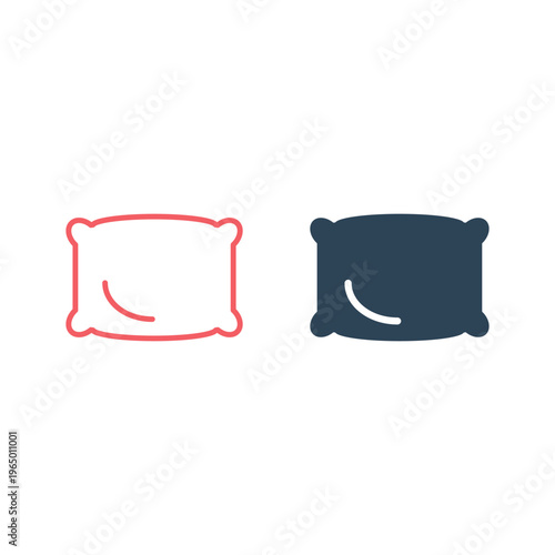 Pillow logo icons set design vector.
