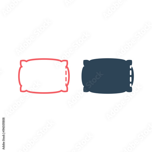 Pillow logo icons set design vector.