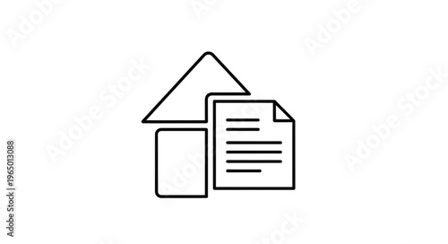 House document icon representing real estate and property contracts.