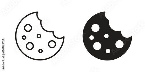 Cookie icon for ui app design and web designs