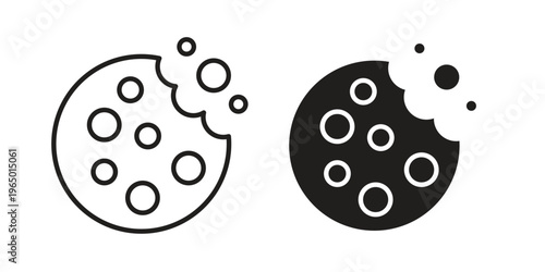 Cookie icon for ui app design and web designs