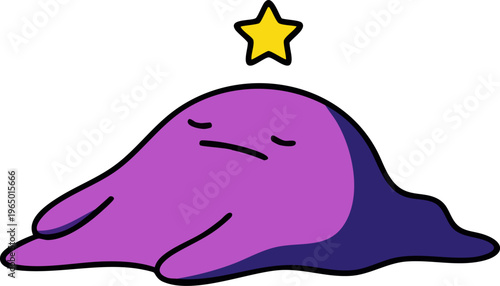 Abstract Slime Liquid Shape Colorful Flat Vector Illustration
