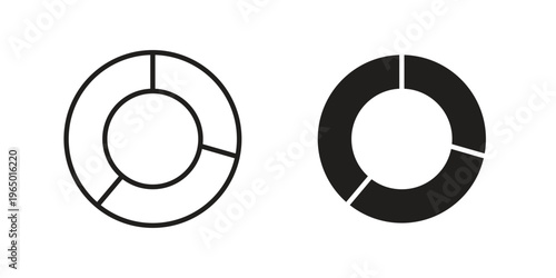 Donut chart icon for ui app design and web designs