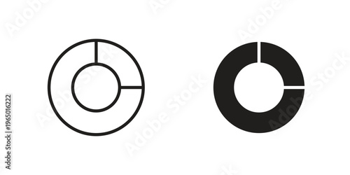 Donut chart icon for ui app design and web designs