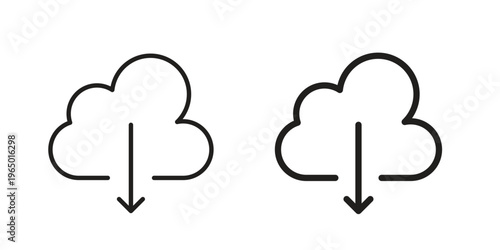 Download from Cloud icon for ui app design and web designs