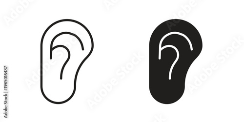 Ear icon for ui app design and web designs
