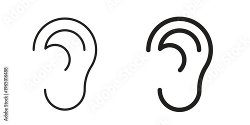 Ear icon for ui app design and web designs