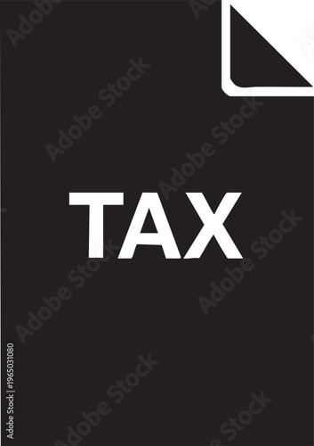Tax, finance, accounting, document, icon, vector