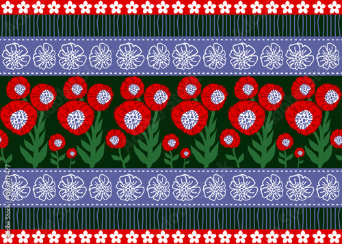 beautiful abstract floral pattern there are many flowers and botanical stuff in it such as petal leaf stem and pollen it gives lovely design of floral background floral wallpaper and floral bg