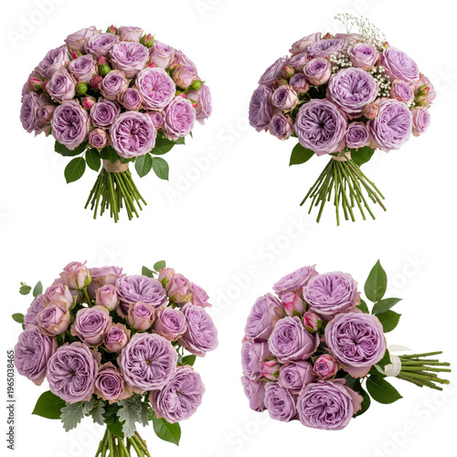 Bouquets of purple roses
