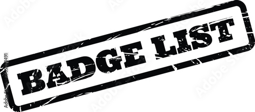 Картината върху платно Rough textured badge list wording encased in a rectangular ink stamp effect, ide