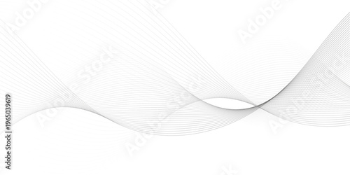 gray wave curve lines banner background design. Digital frequency track equalizer. Stylized line art background. modern soft luxury texture with smooth and clean vector subtle background illustration