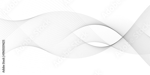 gray wave curve lines banner background design. Digital frequency track equalizer. Stylized line art background. modern soft luxury texture with smooth and clean vector subtle background illustration