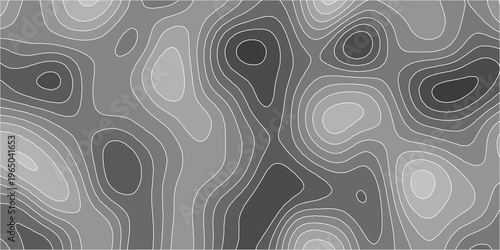 Topographic canyon geometric map relief texture with curved layers and shadow .Abstract geometric topographic contour map background. Panorama view gradient multicolor wave curve