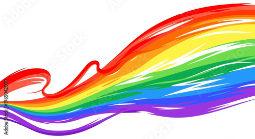 Vibrant Rainbow Wave Abstract Background