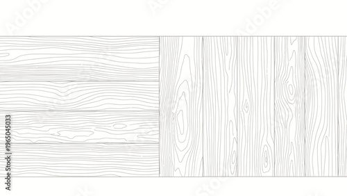 Detailed Vector Illustration of Wood Grain Texture with Lines and Patterns