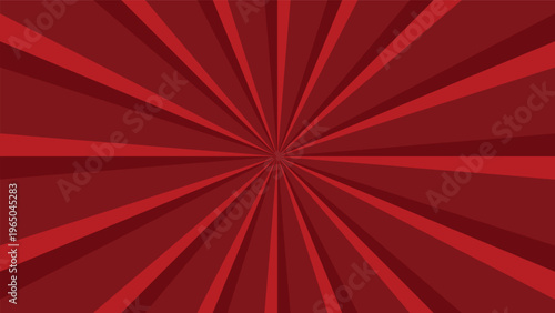 red sunburst background. abstract dynamic radial lines 