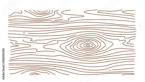 Detailed Brown Wood Grain Texture with Natural Lines and Knots