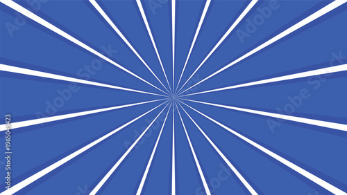 blue and white rays background. abstract dynamic sunburst decoration