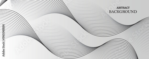 Abstract vector background with black wavy lines. EPS10