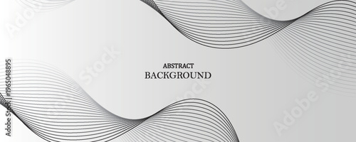 Abstract vector background with black wavy lines. EPS10