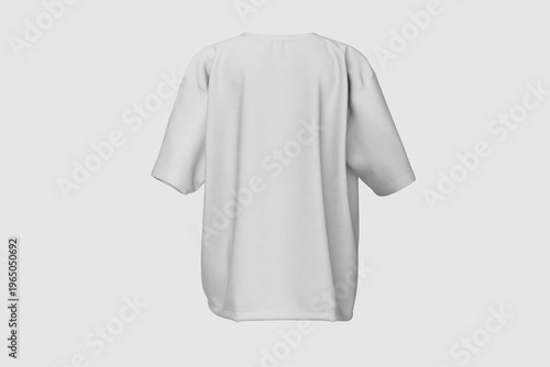 Oversize T-shirt Mockup back view isolated background