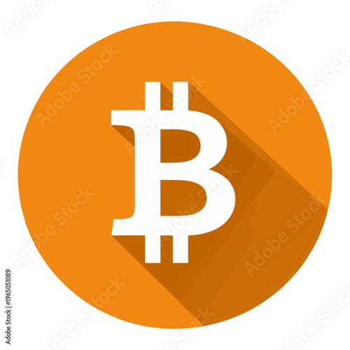 Bitcoin Cryptocurrency Flat Icon