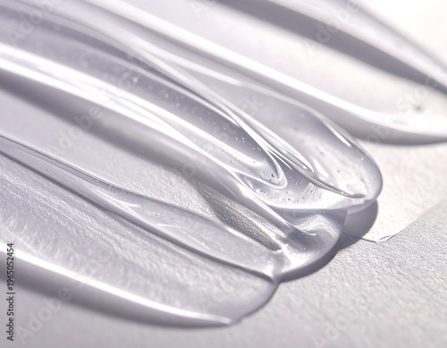 Smooth clear gel cosmetic product texture.