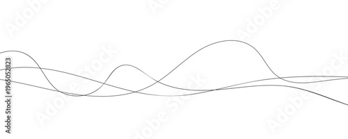 Abstract wave pattern with multiple curved lines