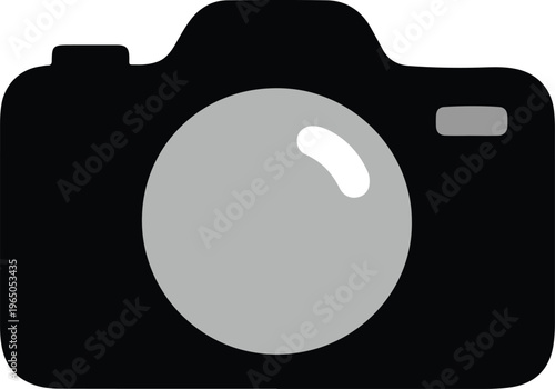 Camera Icon Minimal Flat Vector Illustration