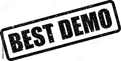 Fotografía Grunge textured rectangular stamp with BEST DEMO text, perfect for business pres