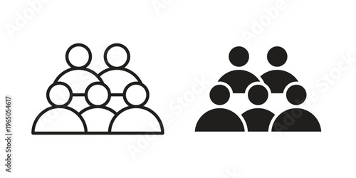 Community icon in line design. editable stroke icon vector. EPS10