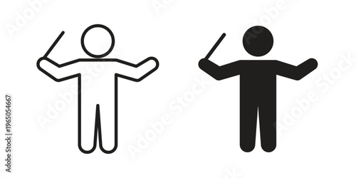 Conductor icon in line design. editable stroke icon vector. EPS10