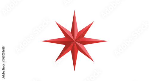 Red star isolated isolated on a transparent background