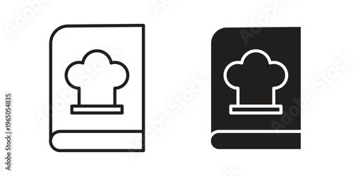 Cookbook icon in line design. editable stroke icon vector. EPS10