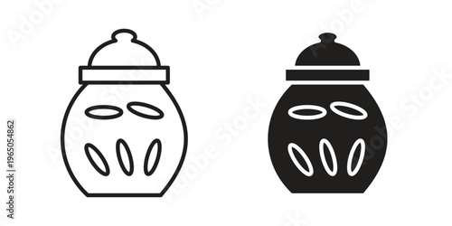 Cookies jar icon in line design. editable stroke icon vector. EPS10