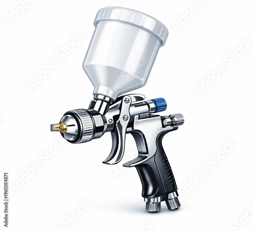 Spray Painter Machine vector icon with white background.
